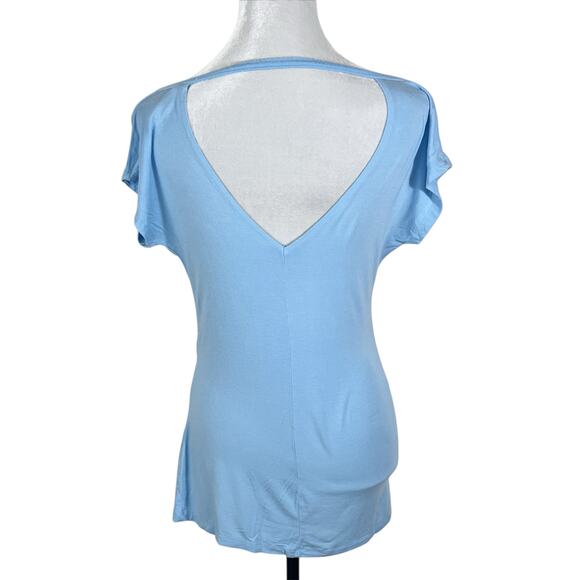 San Francisco City Lights Soft Drape Neck Tee T-Shirt Light Blue Size XL NEW - Picture 3 of 7
